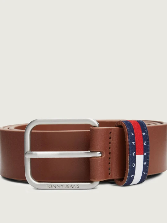 Zdjęcie produktu Tommy Jeans Skórzany pasek Ryan brązowy