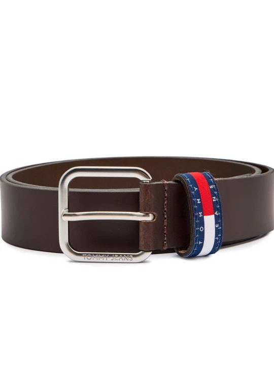 Zdjęcie produktu Tommy Jeans Skórzany pasek Ryan brązowy
