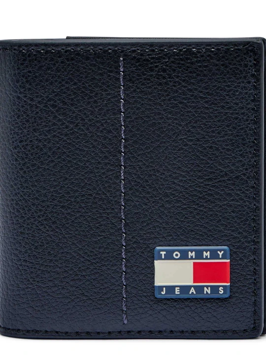 Zdjęcie produktu Tommy Jeans Skórzany portfel TJM HERITAGE granatowy