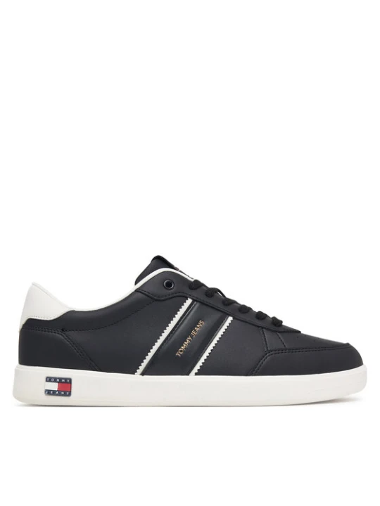 Zdjęcie produktu Tommy Jeans Sneakersy Lightweight Flag Leather Court EM0EM01758 Czarny