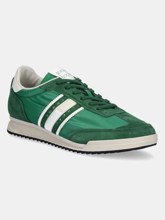 Zdjęcie produktu Tommy Jeans sneakersy RETRO RUNNER CLEATED zielony