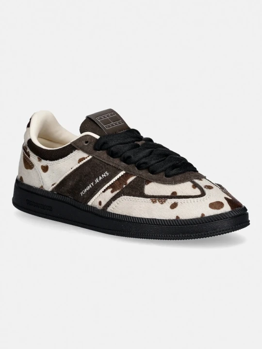 Zdjęcie produktu Tommy Jeans sneakersy skórzane THE GREENWICH EDGE CALF HAIR brązowy