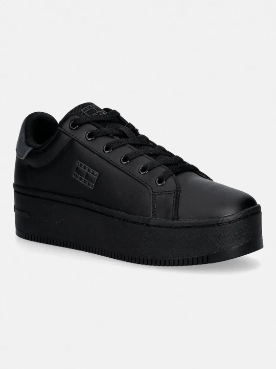 Zdjęcie produktu Tommy Jeans sneakersy skórzane TJW FLATFORM ESS MU czarny