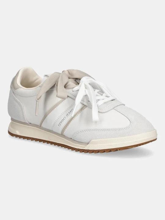 Zdjęcie produktu Tommy Jeans sneakersy skórzane TJW LOW PROFILE RUNNER LTHR MIX beżowy