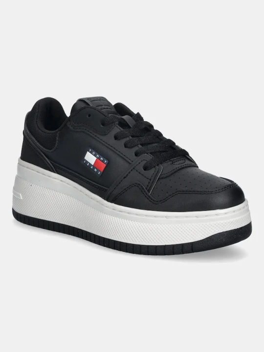 Zdjęcie produktu Tommy Jeans sneakersy skórzane TJW RETRO BASKET FLATFORM czarny