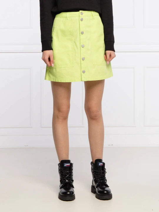 Zdjęcie produktu Tommy Jeans Spódnica | high rise limonkowy