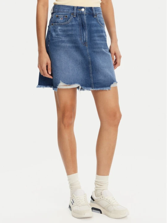 Zdjęcie produktu Tommy Jeans Spódnica jeansowa DW0DW20135 Niebieski Mom Fit