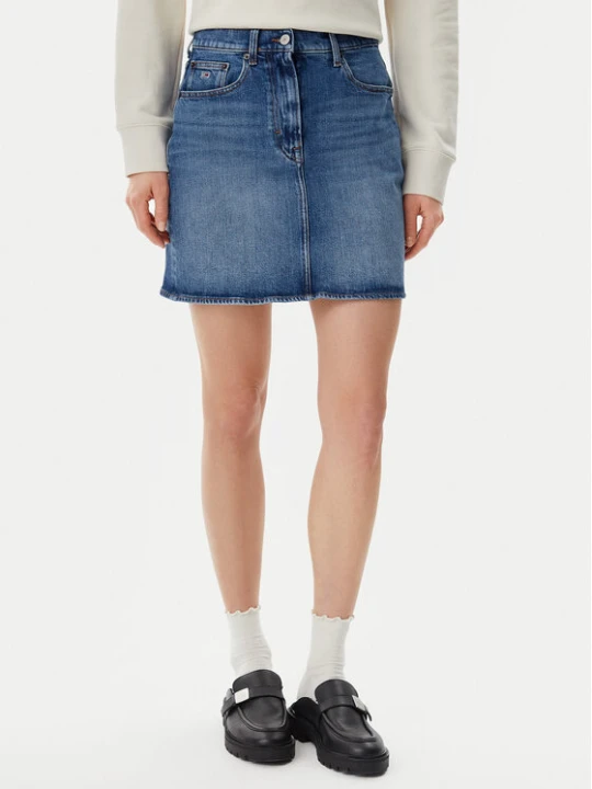 Zdjęcie produktu Tommy Jeans Spódnica jeansowa DW0DW20136 Niebieski Mom Fit