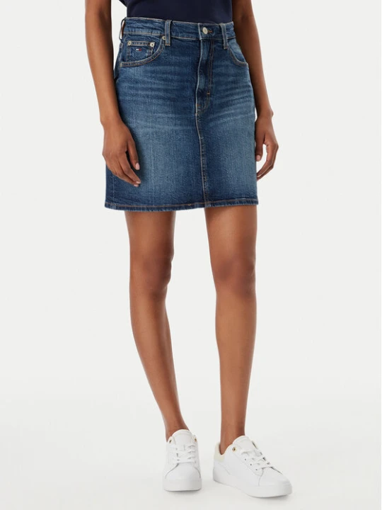 Zdjęcie produktu Tommy Jeans Spódnica jeansowa DW0DW22714 Niebieski Straight Fit
