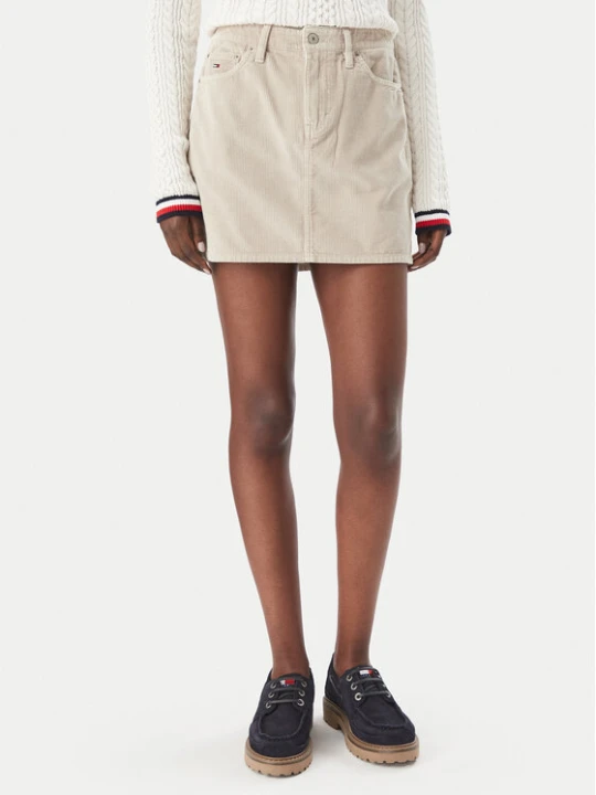 Zdjęcie produktu Tommy Jeans Spódnica mini DW0DW23388 Beżowy Regular Fit