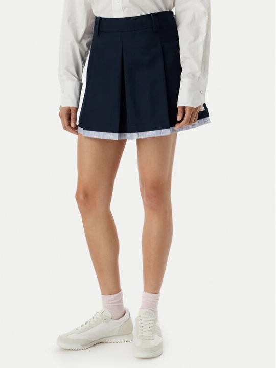 Zdjęcie produktu Tommy Jeans Spódnica trapezowa Varsity Pleated DW0DW22758 Granatowy Regular Fit