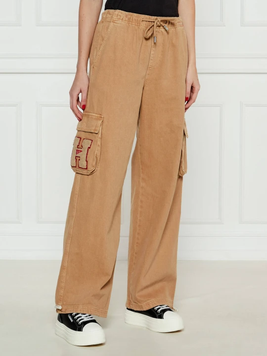 Zdjęcie produktu Tommy Jeans Spodnie cargo CANVAS | Loose fit camel