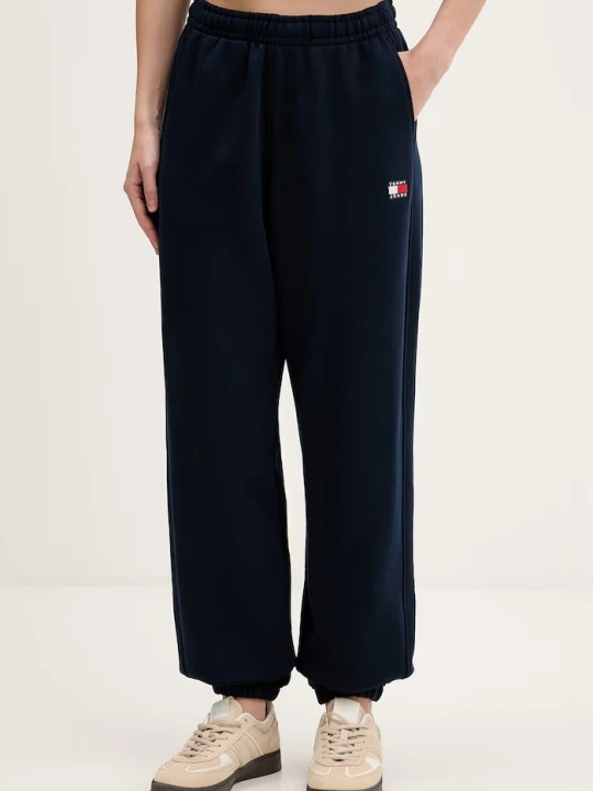 Zdjęcie produktu Tommy Jeans spodnie dresowe damskie bawełniane granatowy