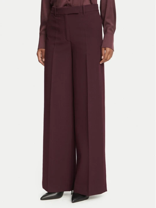 Zdjęcie produktu Tommy Jeans Spodnie materiałowe Tuxedo WW0WW51858 Bordowy Wide Leg
