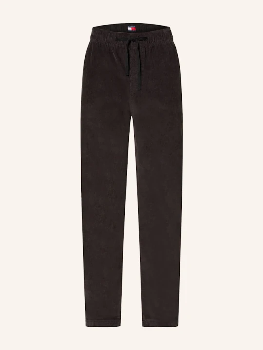 Zdjęcie produktu Tommy Jeans Spodnie Sztruksowe Isaac W Stylu Dresowym Slim Fit schwarz CZARNY