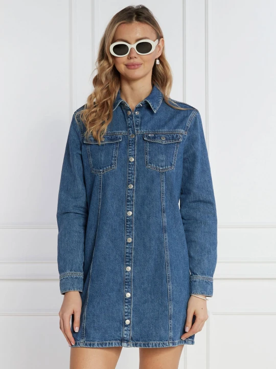Zdjęcie produktu Tommy Jeans Sukienka ALINE LS | denim niebieski