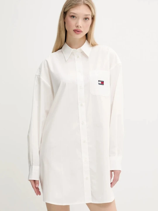 Zdjęcie produktu Tommy Jeans sukienka bawełniana biały