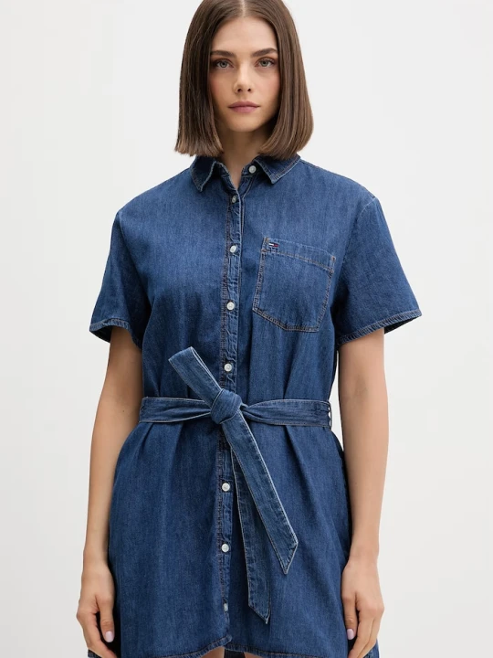 Zdjęcie produktu Tommy Jeans sukienka bawełniana niebieski