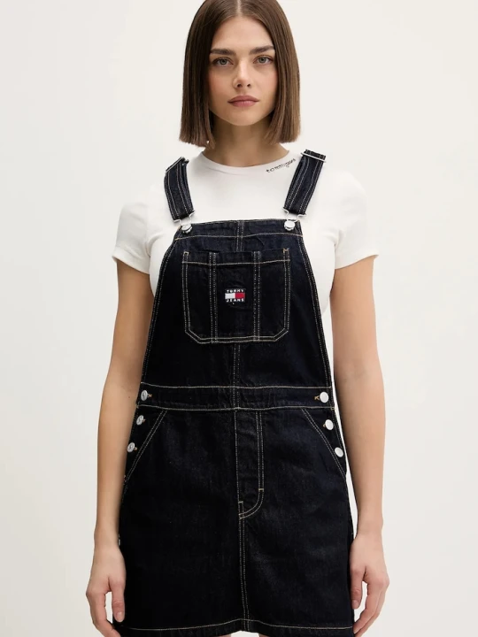 Zdjęcie produktu Tommy Jeans sukienka bawełniana granatowy