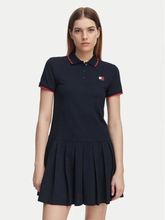 Zdjęcie produktu Tommy Jeans Sukienka codzienna Tommy Badge DW0DW22328 Granatowy Relaxed Fit