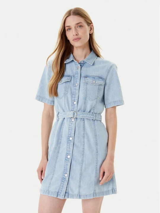 Zdjęcie produktu Tommy Jeans Sukienka jeansowa DW0DW21168 Niebieski Regular Fit