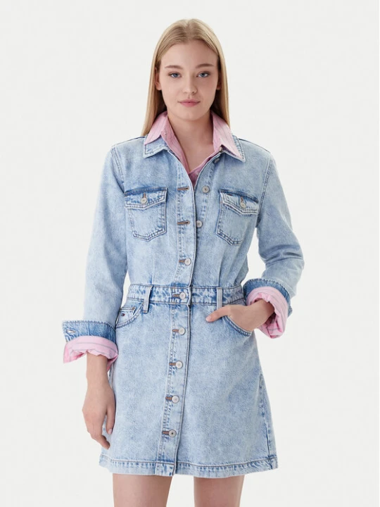 Zdjęcie produktu Tommy Jeans Sukienka jeansowa DW0DW22004 Niebieski Regular Fit