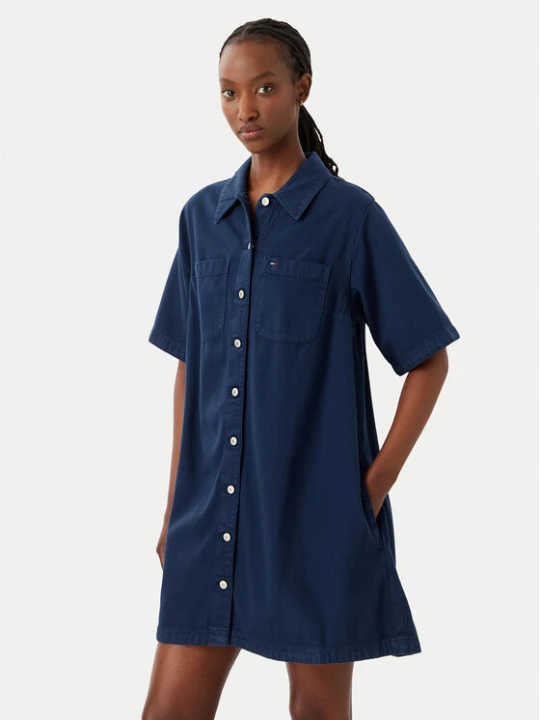 Zdjęcie produktu Tommy Jeans Sukienka jeansowa DW0DW22847 Niebieski A-Line Fit