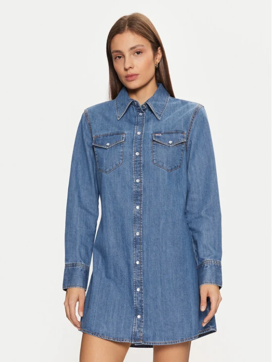 Zdjęcie produktu Tommy Jeans Sukienka jeansowa Western DW0DW19853 Niebieski Regular Fit