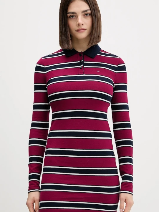 Zdjęcie produktu Tommy Jeans sukienka bordowy