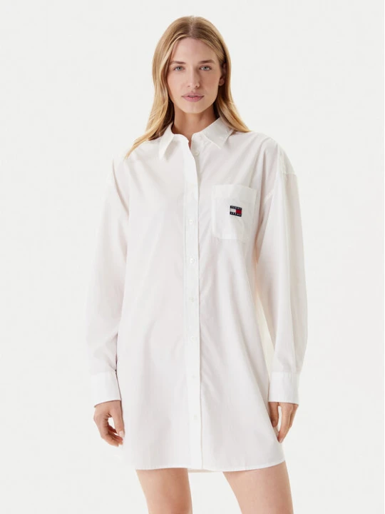 Zdjęcie produktu Tommy Jeans Sukienka koszulowa DW0DW21122 Biały Relaxed Fit