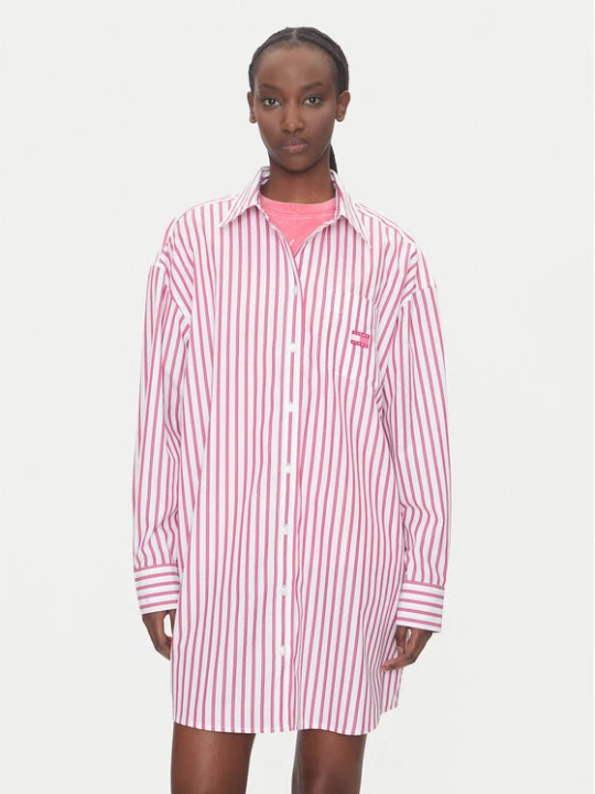 Zdjęcie produktu Tommy Jeans Sukienka koszulowa DW0DW21122 Różowy Relaxed Fit