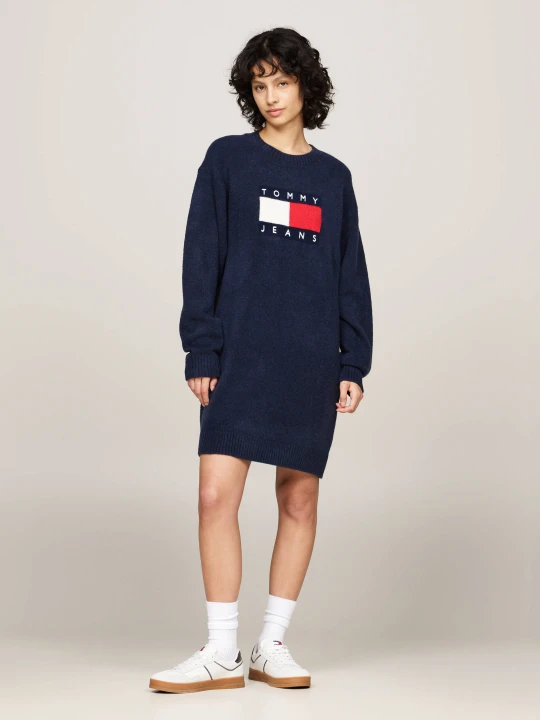 Zdjęcie produktu Tommy Jeans Sukienka | z dodatkiem wełny granatowy