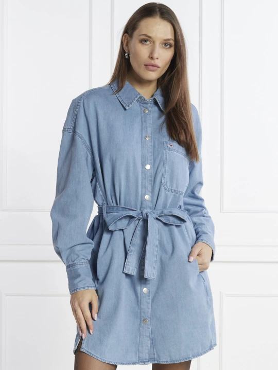 Zdjęcie produktu Tommy Jeans Sukienka z paskiem błękitny