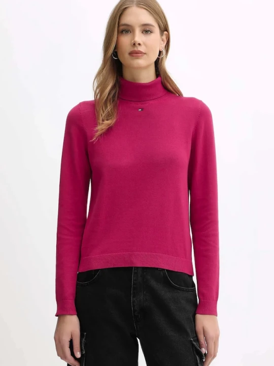 Zdjęcie produktu Tommy Jeans sweter bawełniany różowy
