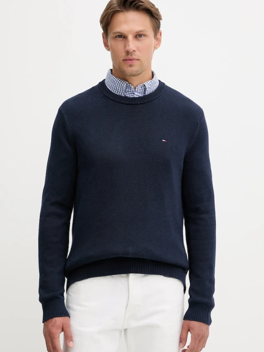 Zdjęcie produktu Tommy Jeans sweter bawełniany granatowy