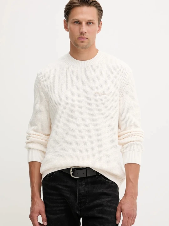 Zdjęcie produktu Tommy Jeans sweter bawełniany beżowy