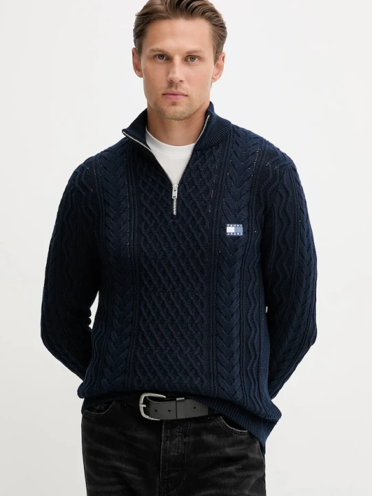 Zdjęcie produktu Tommy Jeans sweter bawełniany niebieski