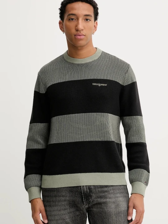 Zdjęcie produktu Tommy Jeans sweter bawełniany zielony