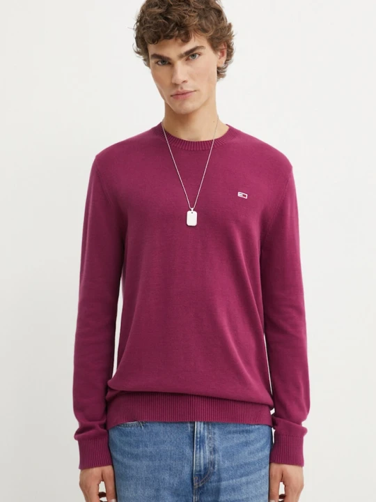 Zdjęcie produktu Tommy Jeans sweter bawełniany różowy