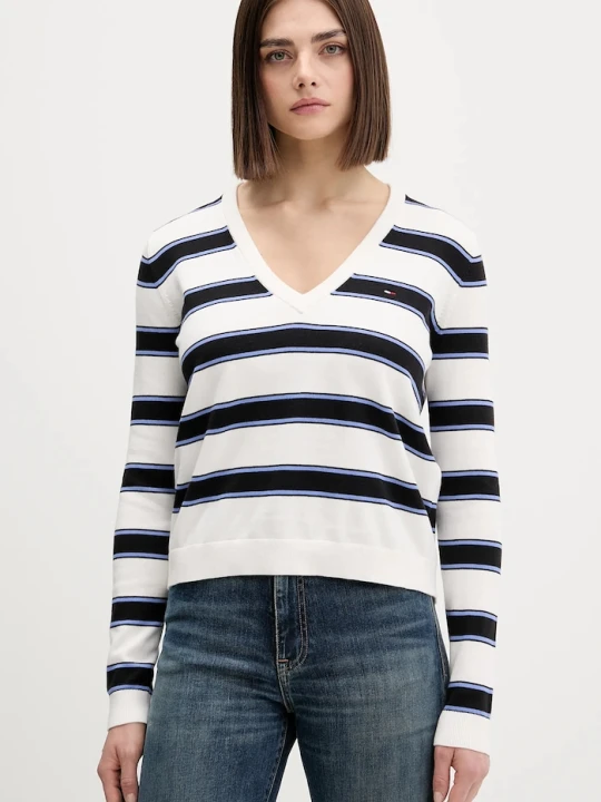 Zdjęcie produktu Tommy Jeans sweter damski bawełniany czarny