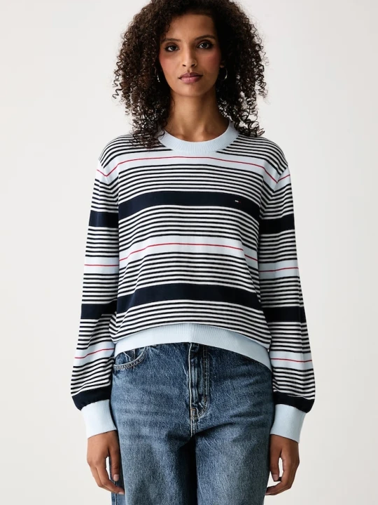 Zdjęcie produktu Tommy Jeans sweter damski bawełniany niebieski