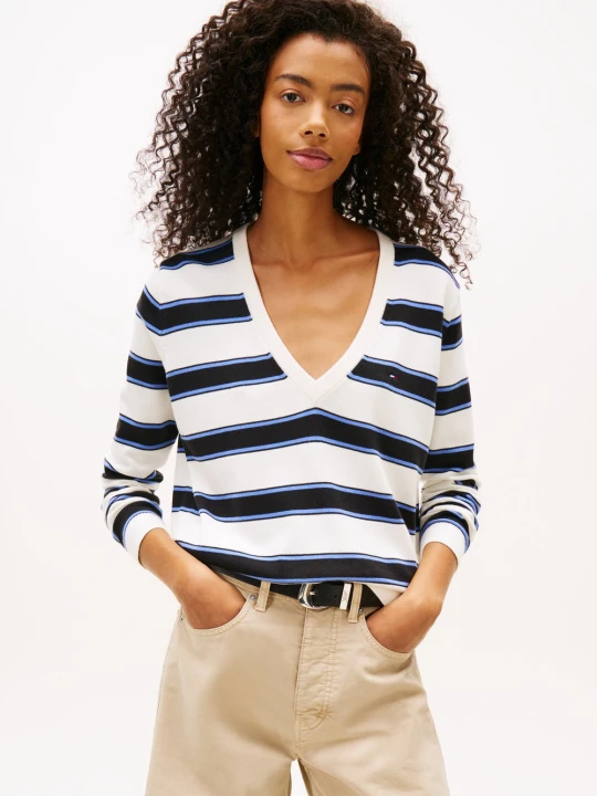 Zdjęcie produktu Tommy Jeans Sweter Kobiety Bawełna biały | czarny | niebieski