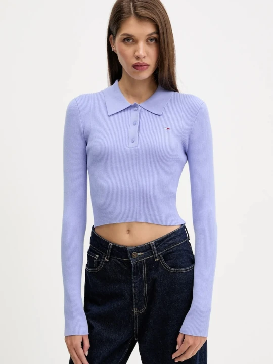 Zdjęcie produktu Tommy Jeans sweter fioletowy