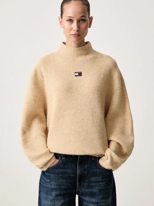 Zdjęcie produktu Tommy Jeans sweter damski z wełną beżowy