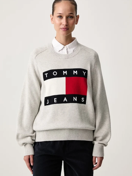 Zdjęcie produktu Tommy Jeans sweter damski z wełną szary