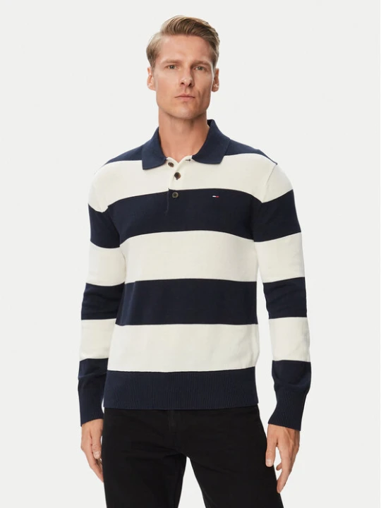 Zdjęcie produktu Tommy Jeans Sweter DM0DM20304 Granatowy Slim Fit