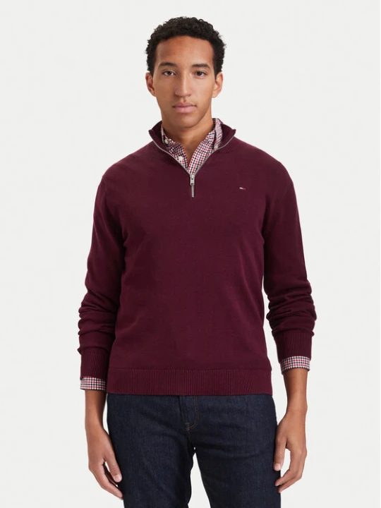 Zdjęcie produktu Tommy Jeans Sweter DM0DM21654 Fioletowy Slim Fit