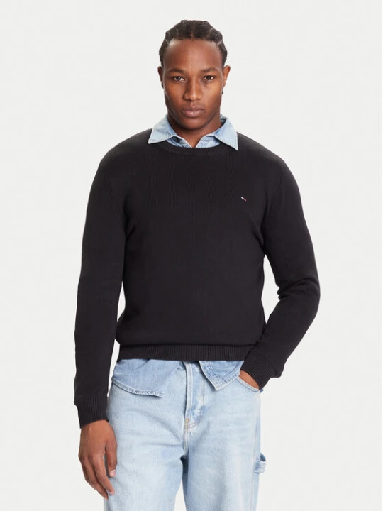 Zdjęcie produktu Tommy Jeans Sweter DM0DM21787 Czarny Regular Fit