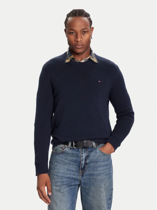 Zdjęcie produktu Tommy Jeans Sweter DM0DM21787 Granatowy Regular Fit