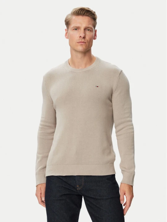 Zdjęcie produktu Tommy Jeans Sweter DM0DM21787 Szary jasny Regular Fit